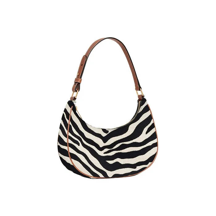 CELINE AVA Textile Calfskin Handbag Women's Black-3