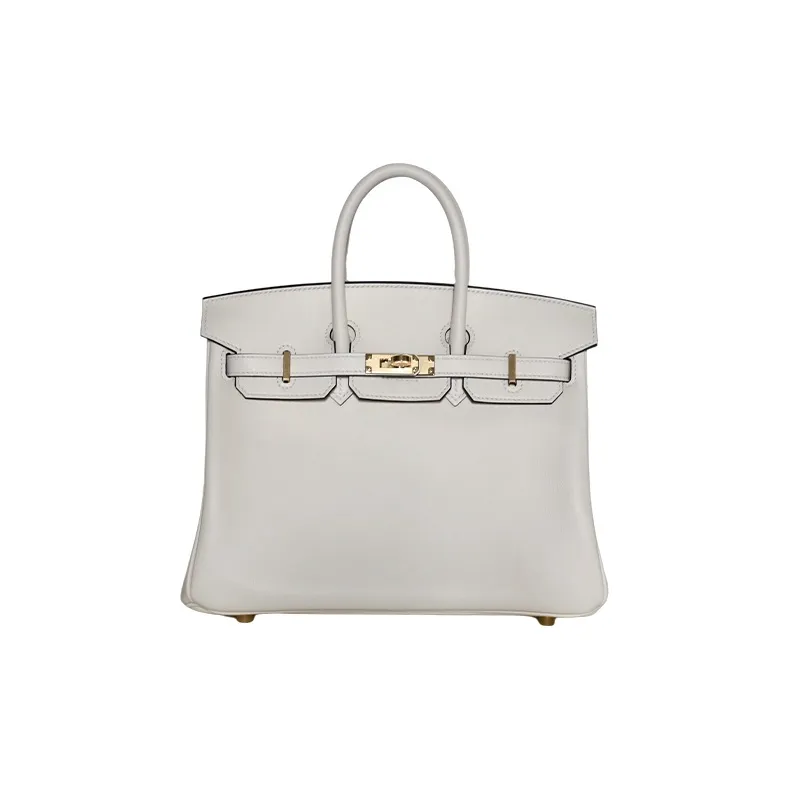 HERMES Birkin Swift Leather Handbag Birkin Bag Women's NATA Cream White-0