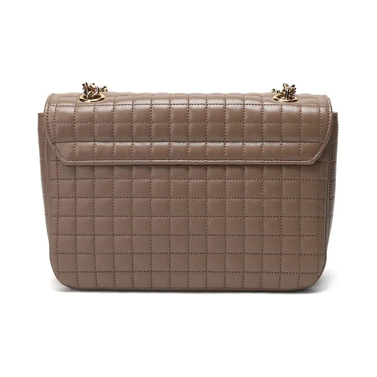 CELINE Cow Leather Chain Bag Shoulder Bag Regular Women's Light Camel-2