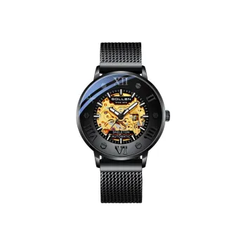 SOLLEN Automatic Mechanical Movement Watch Men's Watches Black Dial 307