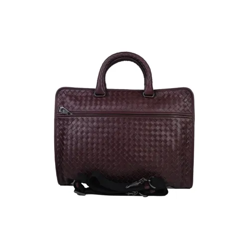 Bottega Veneta Bottega Veneta Luggage Collection Calfskin Handbag Medium Size Men's Purple