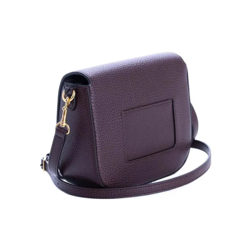 Mulberry Leather Shoulder Bag Women's Purple-1