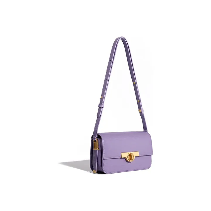 Miss Kung Calfskin Shoulder Bag Trumpets Women's Purple-2