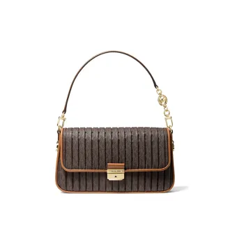 MICHAEL KORS Bradshaw Artificial Leather Shoulder Bag, Baguette Bag, Shoulder Bag Women's Acorn Brown