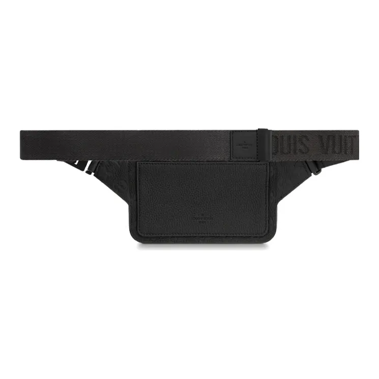 LOUIS VUITTON Cow Leather Fanny Pack, Sling Bag, Crossbody Bag Men's Black-2