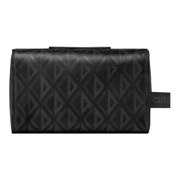 DIOR Lingot Canvas With Leather Toiletry Bag Men's Black-2