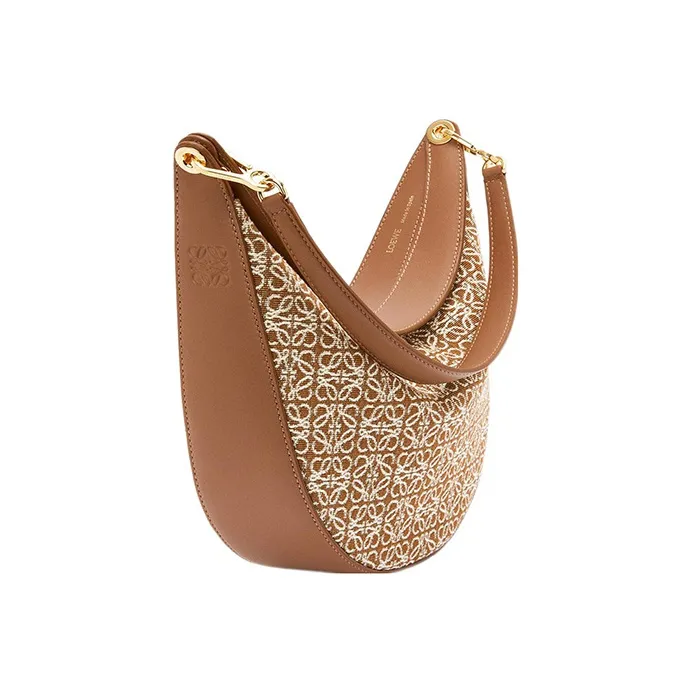 LOEWE Luna Shoulder Bag Anagram Jacquard Tan/Pecan-3