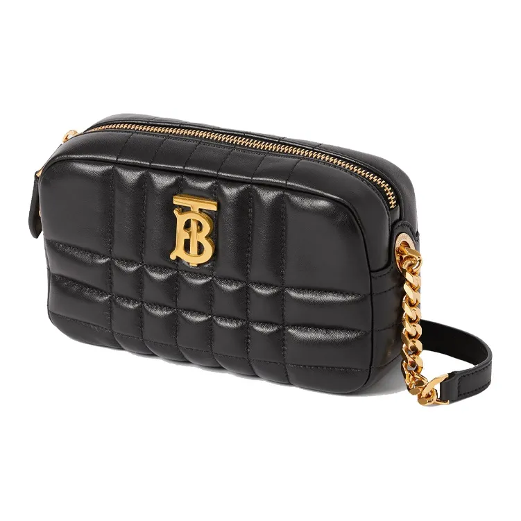 Burberry Quilted Leather Lola Camera Bag Mini Black-1