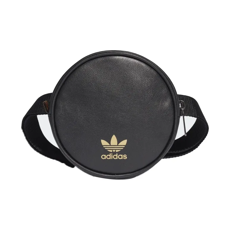Adidas Originals Polyurethane Shoulder Bag Crossbody Bag Sling Bag Fanny Pack Mini Women's Black-0