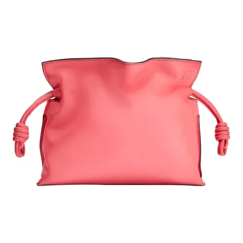 LOEWE Flamenco Nappa Cowhide Handheld Shoulder Bag Crossbody Bag Handbag Mini Women's Coral Pink