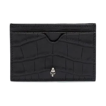 Alexander McQueen Leather Card Holder Unisex Black
