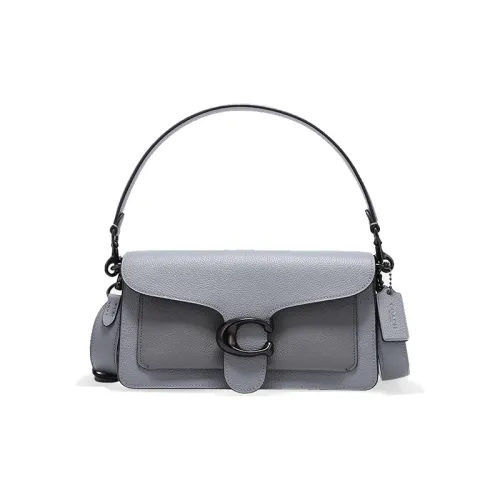COACH Leather Shoulder Bag Portable Crossbody Bag Shoulder Bag Women's Dark Gray