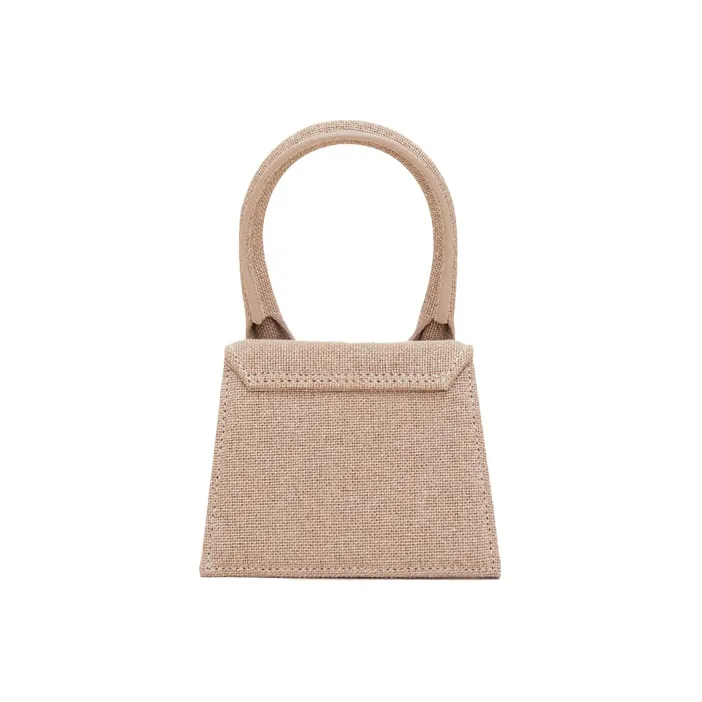 Jacquemus Viscose With Linen Handbag Mini Women's Dark Beige-2
