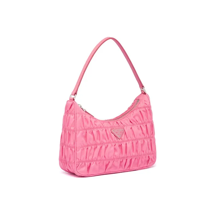 PRADA Saffiano Leather One Shoulder Handbag Mini Women's Pink-2