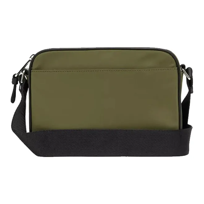 Burberry Logo And Icon Stripe Print Econyl Crossbody Bag Dark Olive Green-3