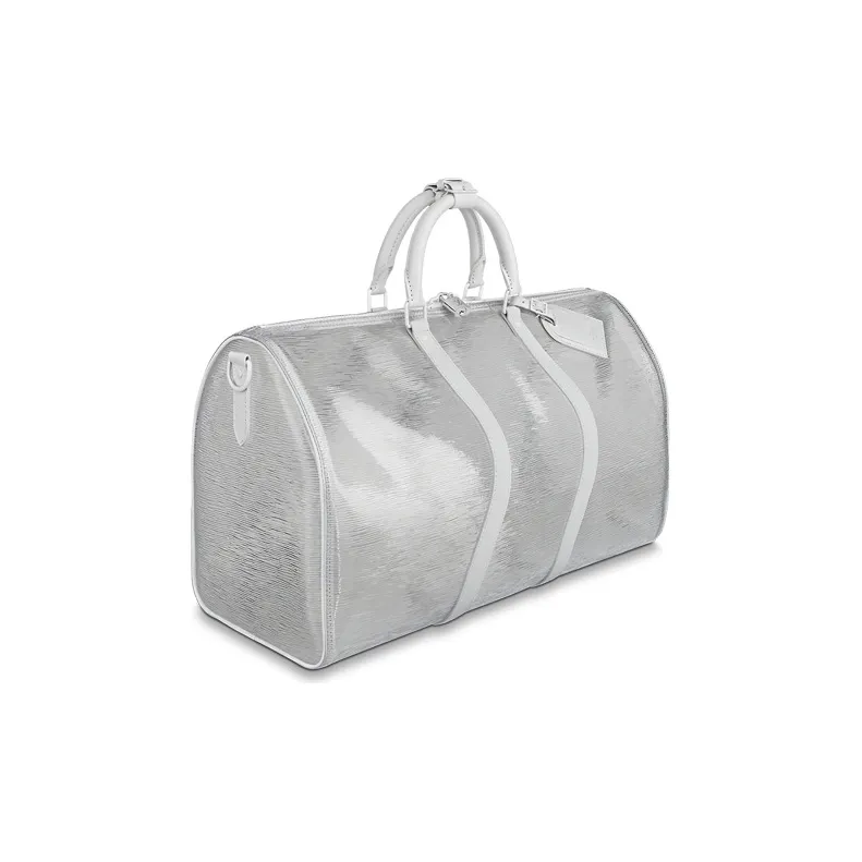 LOUIS VUITTON Keepall Bandouliere Wavy 50 Epi Plage White-1