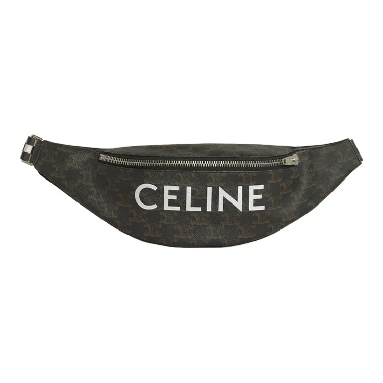 CELINE Triomphe Arc De Triomphe Nylon Fanny Pack Men's Black-0