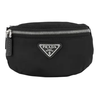PRADA Nylon Fabric Fanny Pack Men's Black
