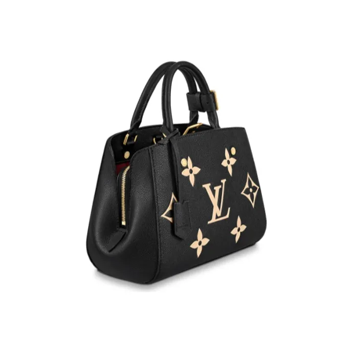 LOUIS VUITTON Montaigne Cow Leather Monsta Bag Crossbody Handbag Shoulder Bag Regular Women's Black/Ecru-1