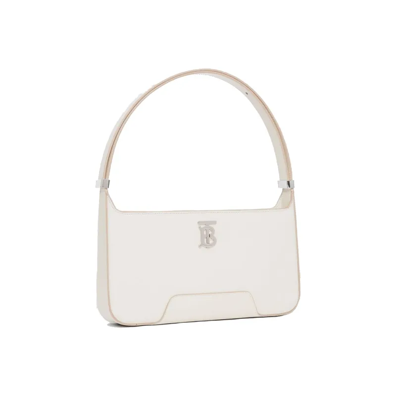 Burberry Leather Crossbody Bag Shoulder Bag One Shoulder Handbag Women's Light White-3