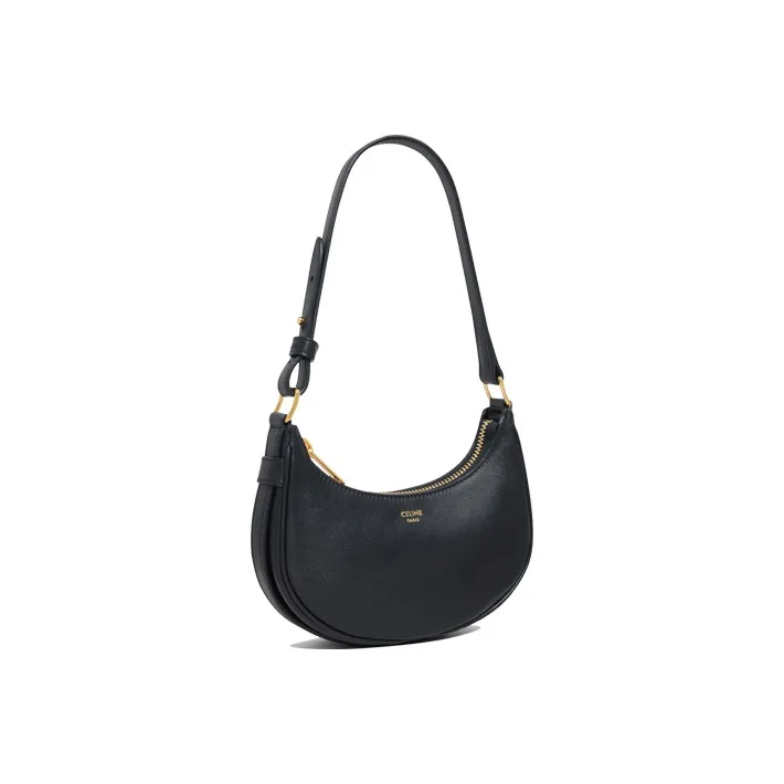 CELINE AVA Smooth Cow Leather Handbag, Shoulder Bag Mini Women's Black-1