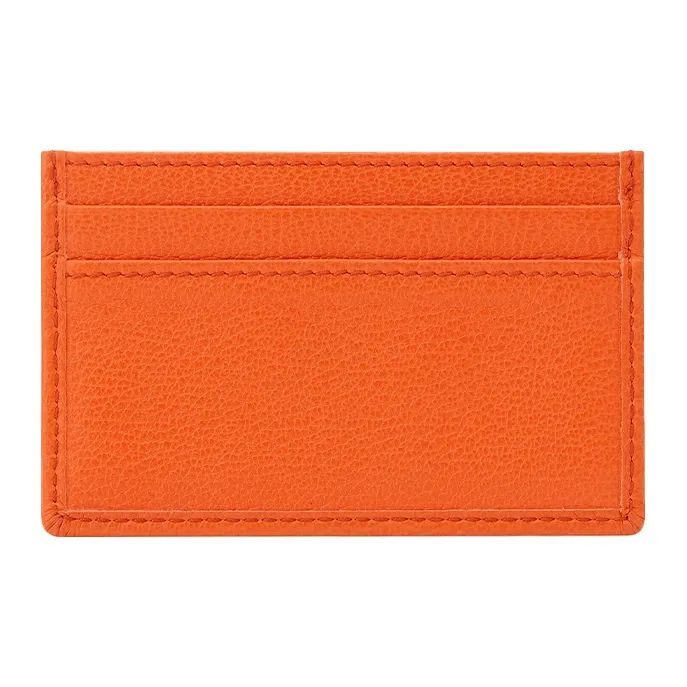 GUCCI Leather Card Holder Unisex Orange-2