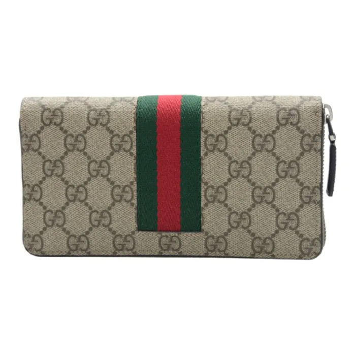 GUCCI Canvas With Leather Canvas Bag Wallet Regular Men's Light Brown-0