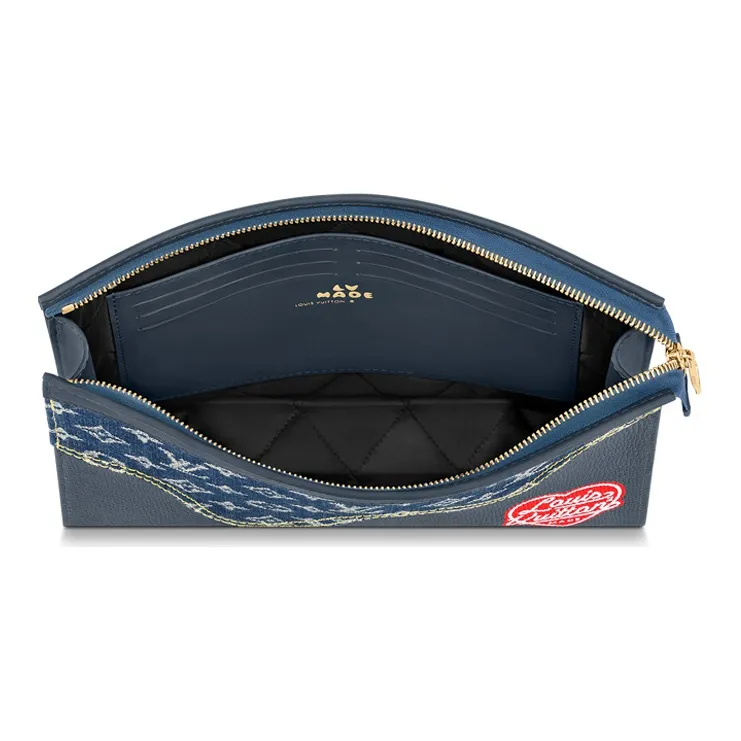 LOUIS VUITTON X Nigo Pochette Voyage Mm Monogram Blue-2