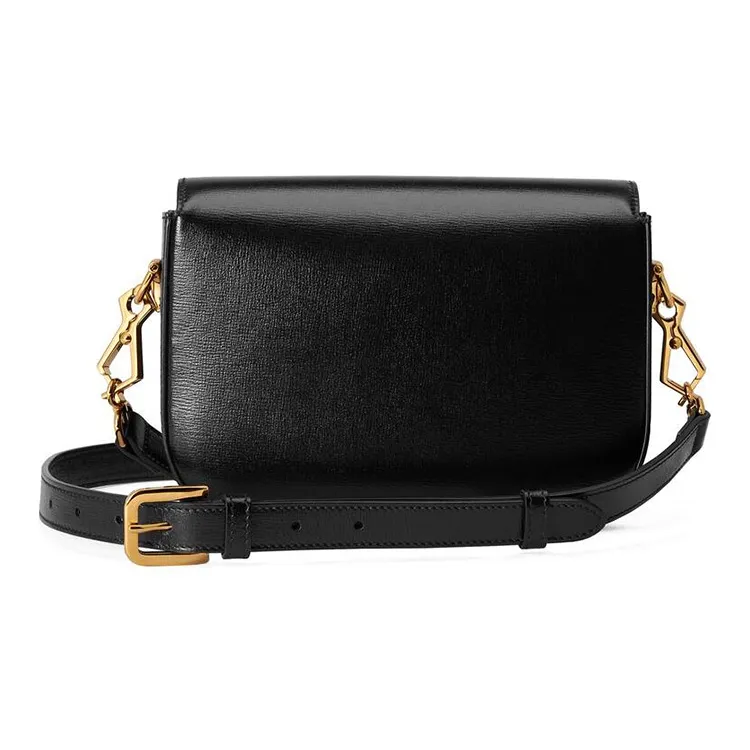 GUCCI Horsebit 1955 Leather Saddle Bag, Crossbody Bag, Shoulder Bag Mini Women's Black-4