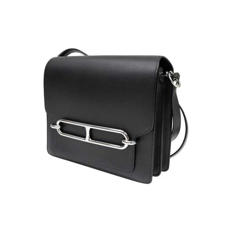 HERMES Roulis Evergrain Cow Leather Pig Nose Bag Shoulder Bag Crossbody Bag Mini Women's Noir Black-2