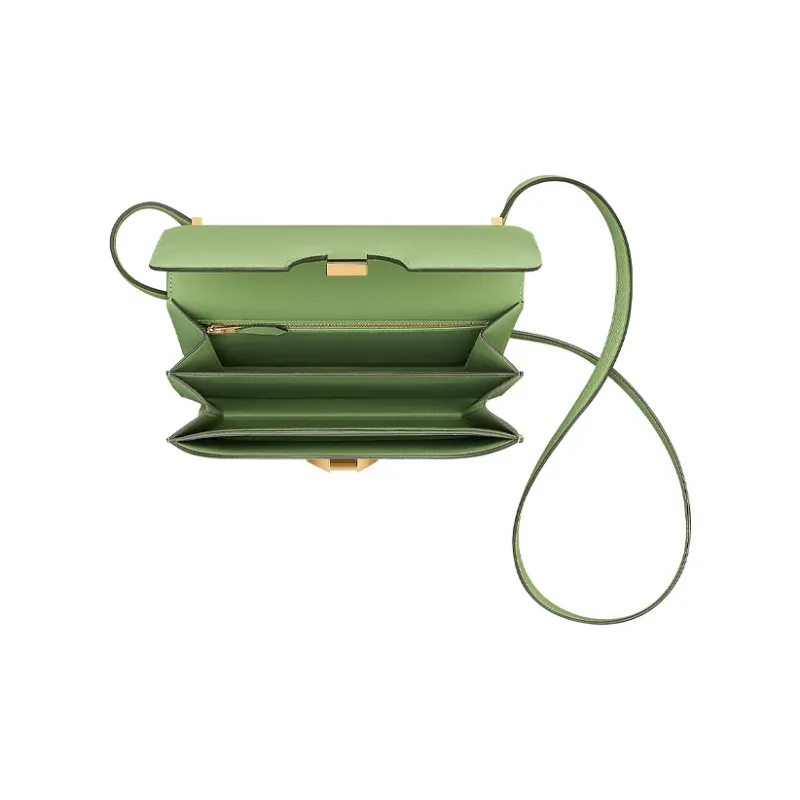 HERMES 2002 Evercolor Calfskin Shoulder Bag Crossbody Bag Women's Gecko Green-3