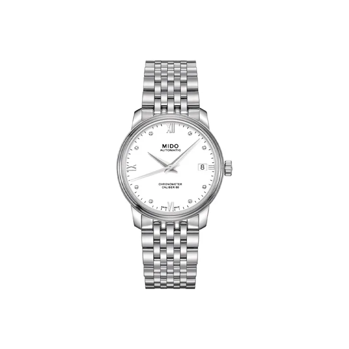 MIDO Baroncelli Collection Automatic Mechanical Movement Women's Watch Watch 34mm White Dial M027.208.11.016.00-0