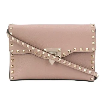 Valentino Cow Leather Crossbody Bag, Shoulder Bag Women's Pink