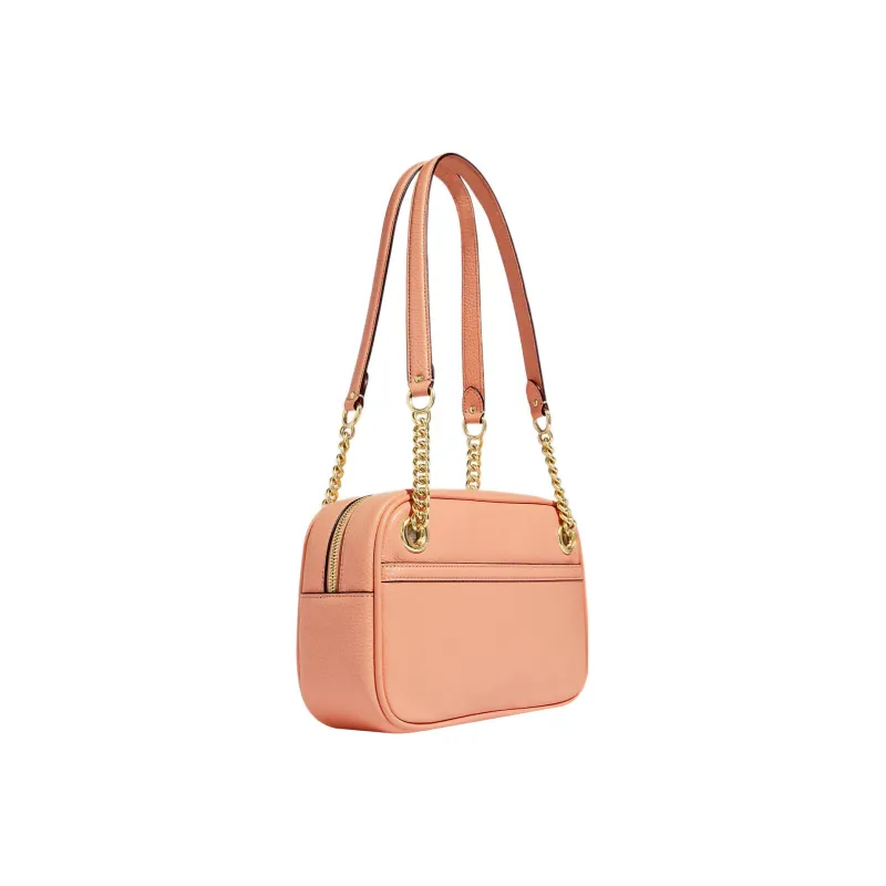 COACH Cammie Leather Handbag, Shoulder Bag Tubas Women's Pink-1
