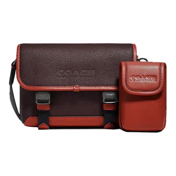 COACH Hybrid Cow Leather Handbag, Crossbody Bag, Shoulder Bag Small Size Men's Brown