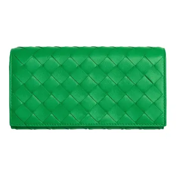 Bottega Veneta Cow Leather Wallet Women's Parrot Green