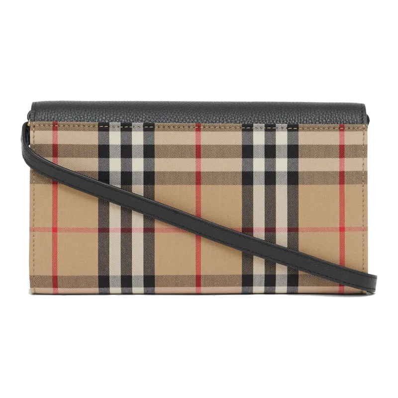 Burberry Vintage Cow Leather Clutches Crossbody Bag Shoulder Bag Women's Black-2