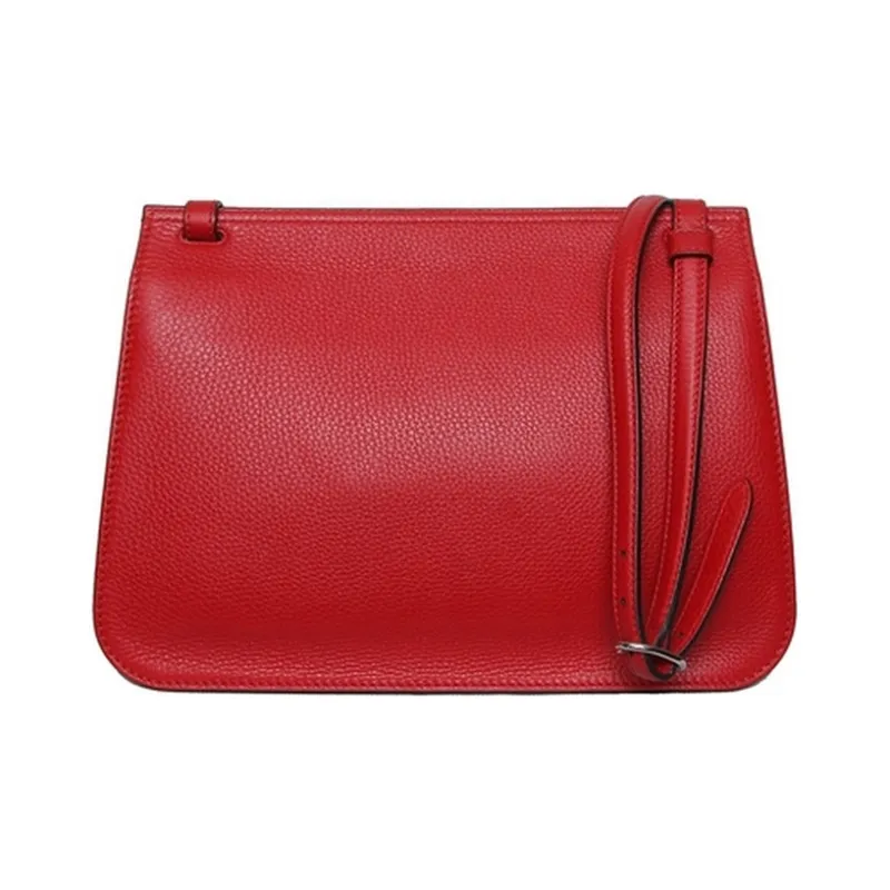 GUCCI Cow Leather Crossbody Bag Shoulder Bag Women's Red-1
