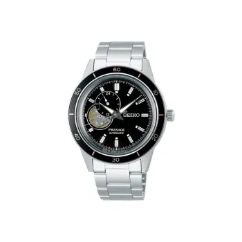 SEIKO Presage Series Automatic Mechanical Movement Stainless Steel Strap Watch Men's Watches Black Dial SARY191