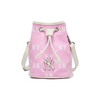 MLB Monogram Collection Polyester Bucket Bags Shoulder Bag Crossbody Bag Mini Unisex Pink