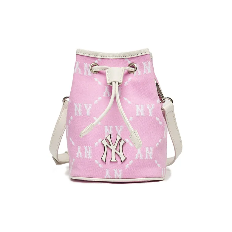 MLB Monogram Collection Polyester Bucket Bags Shoulder Bag Crossbody Bag Mini Unisex Pink-0
