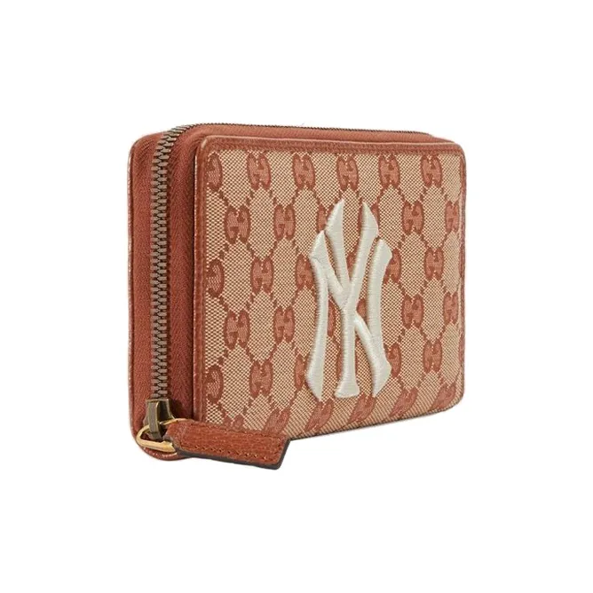 GUCCI NY Yankees Collaboration Canvas Wallet Unisex-1