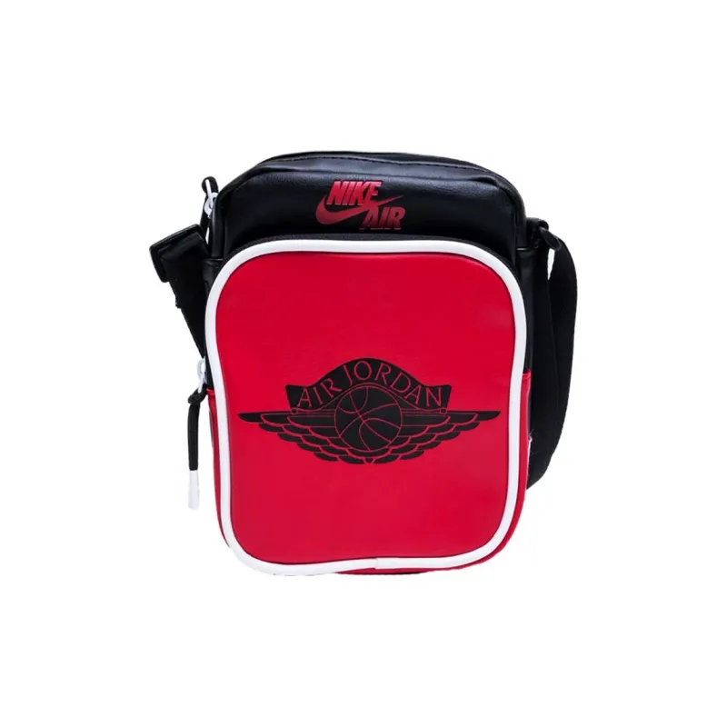 Jordan Polyester Cell Phone Pouch Shoulder Bag Crossbody Bag Small Size Unisex Black Red Multicolor-1