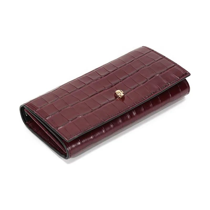Alexander McQueen Leather Clutches Shoulder Bags Regular Women's Burgundy-5