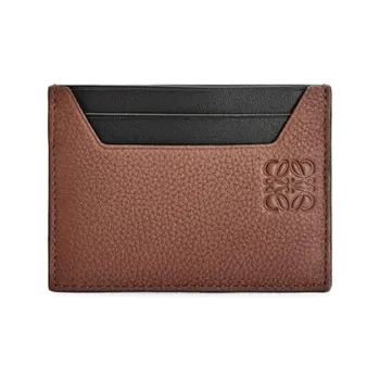 LOEWE Cow Leather Leather Clip Wallet Card Holder Men's Brown