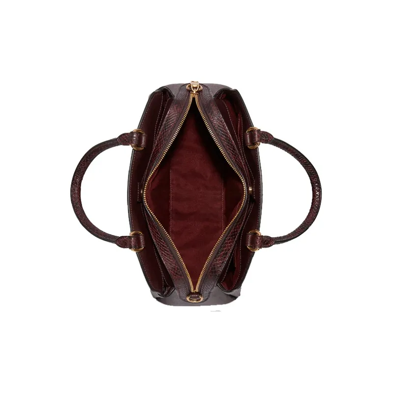 COACH Lillie Leather Handbag Crossbody Bag Large Size Women's Cranberry-2