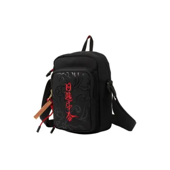 LiNing Rijin Doujin Collection Canvas Fabric Canvas Bag Sling Bag Shoulder Bag Crossbody Bag Regular Unisex Black