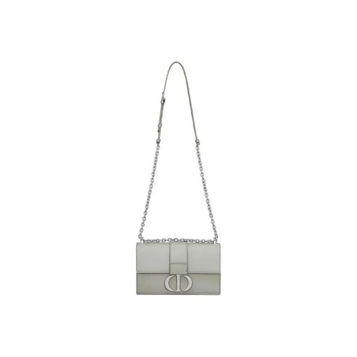 DIOR 30 Montaigne Grained Calfskin Box Bag Crossbody Bags Shoulder Bags Women's Gray-4