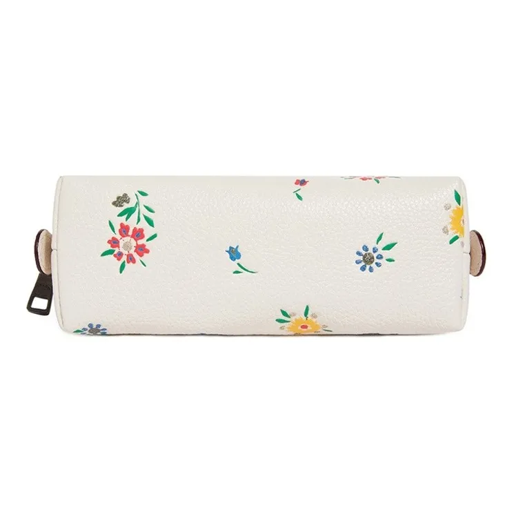 COACH Leather Makeup Bag, Toiletry Bag Trumpets Women's White-4