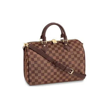 LOUIS VUITTON Speedy Canvas With Leather Trim Canvas Bag Pillow Bag Shoulder Bag Crossbody Bag Handbag 30 Women's Brown
